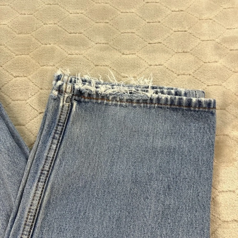 Levis 505 Jeans Men 34x29 Blue Denim Thrashed Destroyed Grunge 90s Made in Mexic